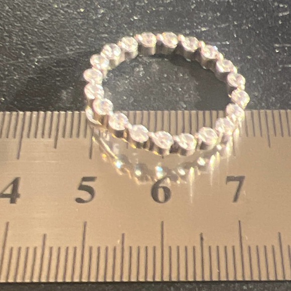 Jewelry, set clear, Gemstone ring, size 9 eternity pendant fine jewelry - Picture 4 of 6